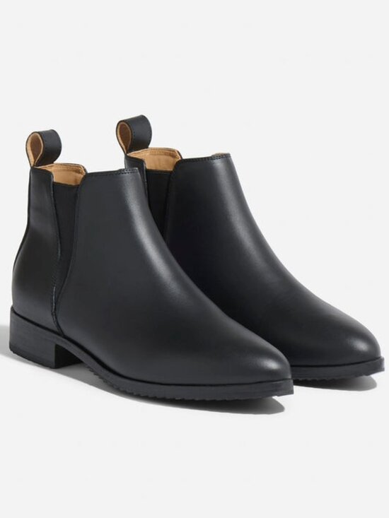 Nisolo Shoes - Nisolo women 7 Eva leather everyday chelsea boot black minimalist office